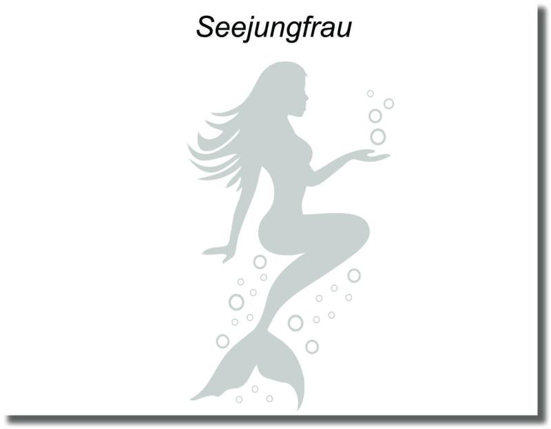 Dekorative Duschfolie mit Seejungfrau für Glasduschen und Duschtüren, ideal als stilvoller Sichtschutz nach Maß im Badezimmer.